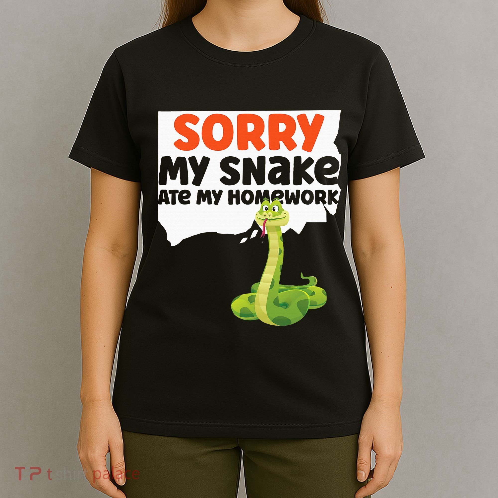 Snake Serpent Sorry My Snake Ate My Homework T-Shirt