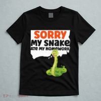 Snake Serpent Sorry My Snake Ate My Homework T-Shirt thumb 5
