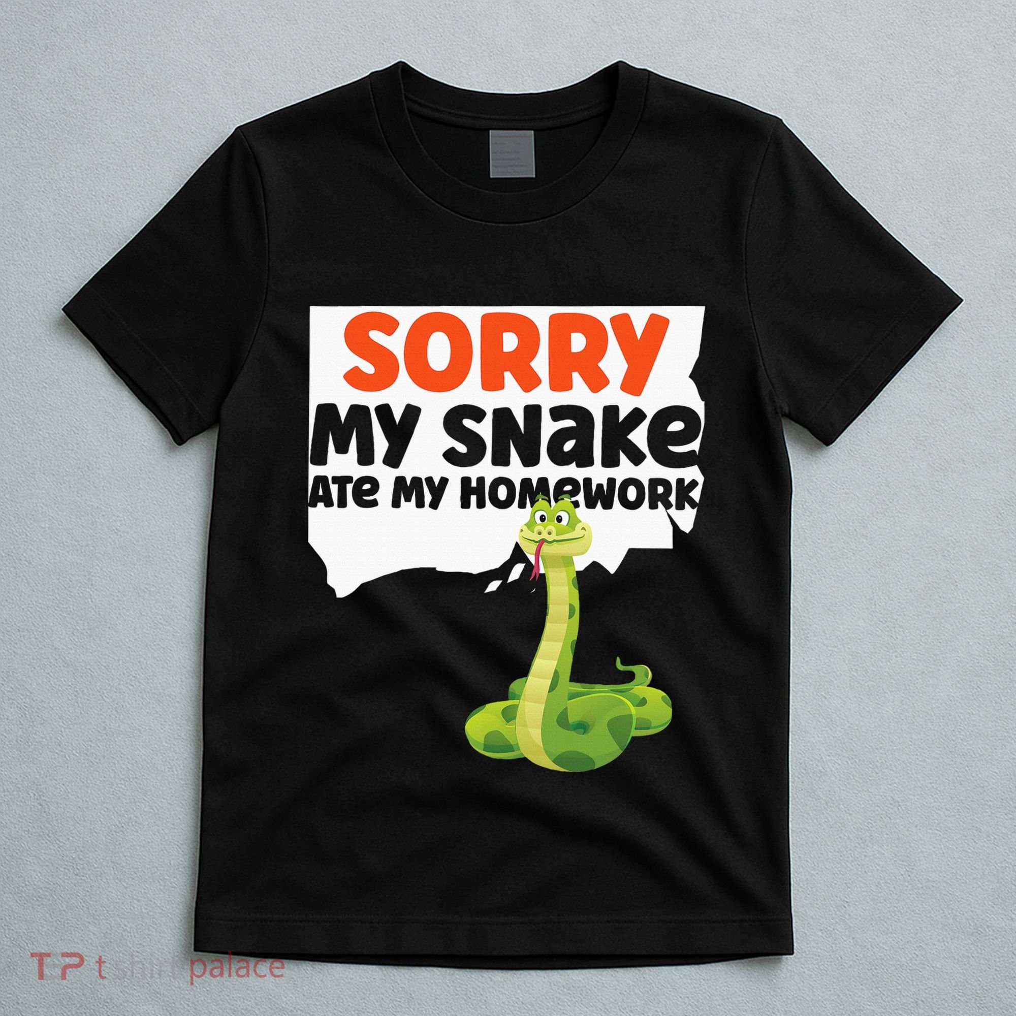 Snake Serpent Sorry My Snake Ate My Homework T-Shirt