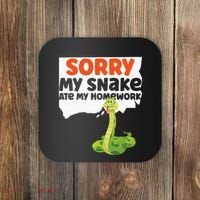 Snake Serpent Sorry My Snake Ate My Homework Coaster thumb 0