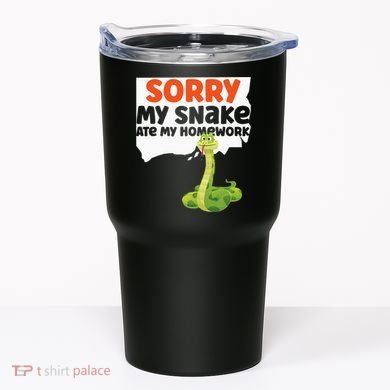 Snake Serpent Sorry My Snake Ate My Homework Tumbler
