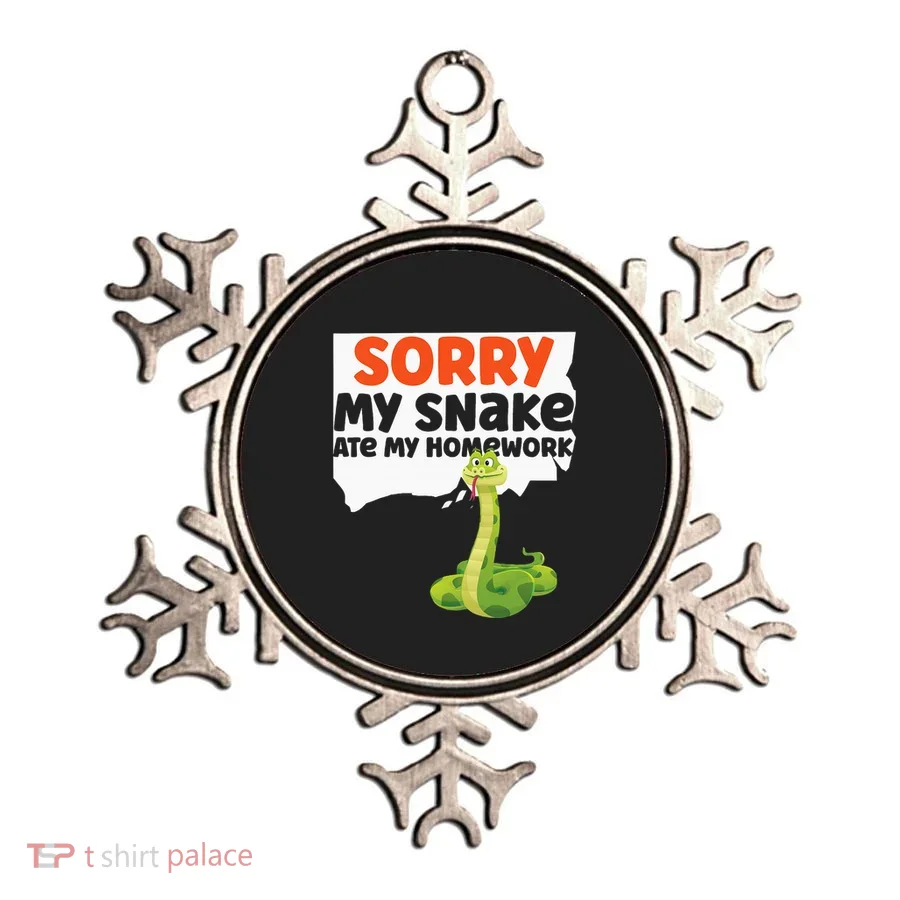Snake Serpent Sorry My Snake Ate My Homework Ornament