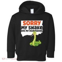Snake Serpent Sorry My Snake Ate My Homework Toddler Hoodie thumb 0