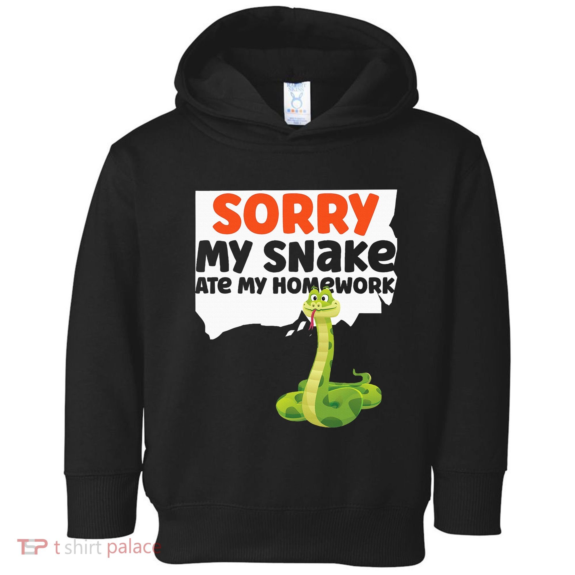 Snake Serpent Sorry My Snake Ate My Homework Toddler Hoodie