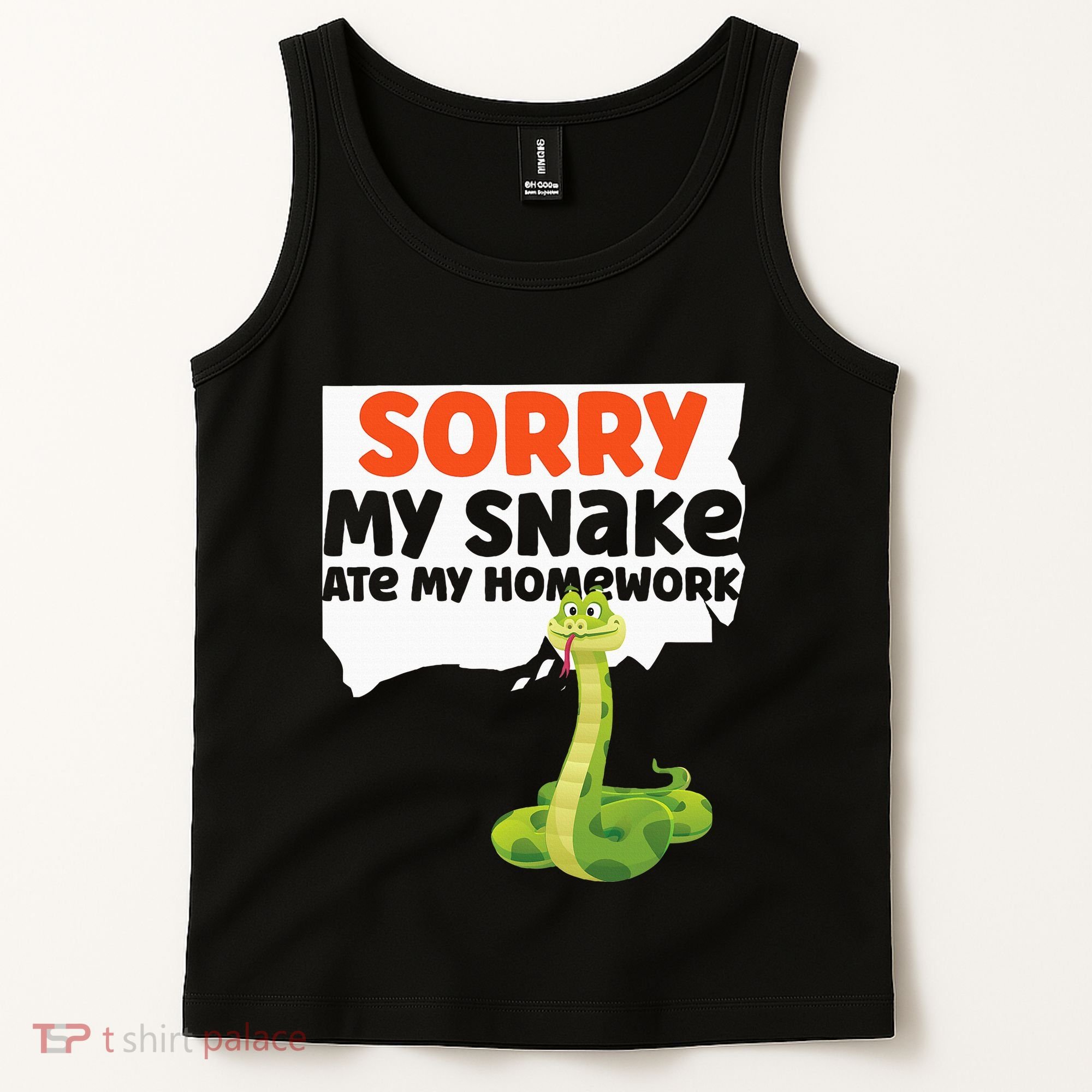 Snake Serpent Sorry My Snake Ate My Homework Tank Top