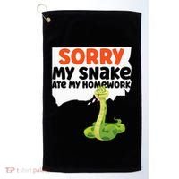 Snake Serpent Sorry My Snake Ate My Homework Golf Towel thumb 0