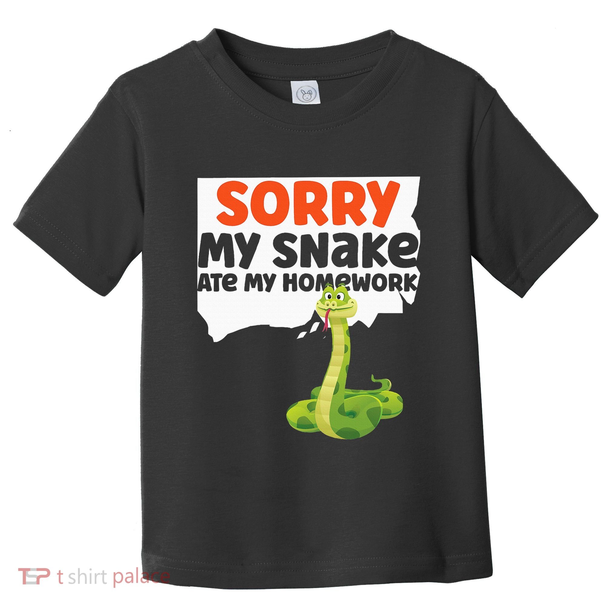 Snake Serpent Sorry My Snake Ate My Homework Toddler T-Shirt