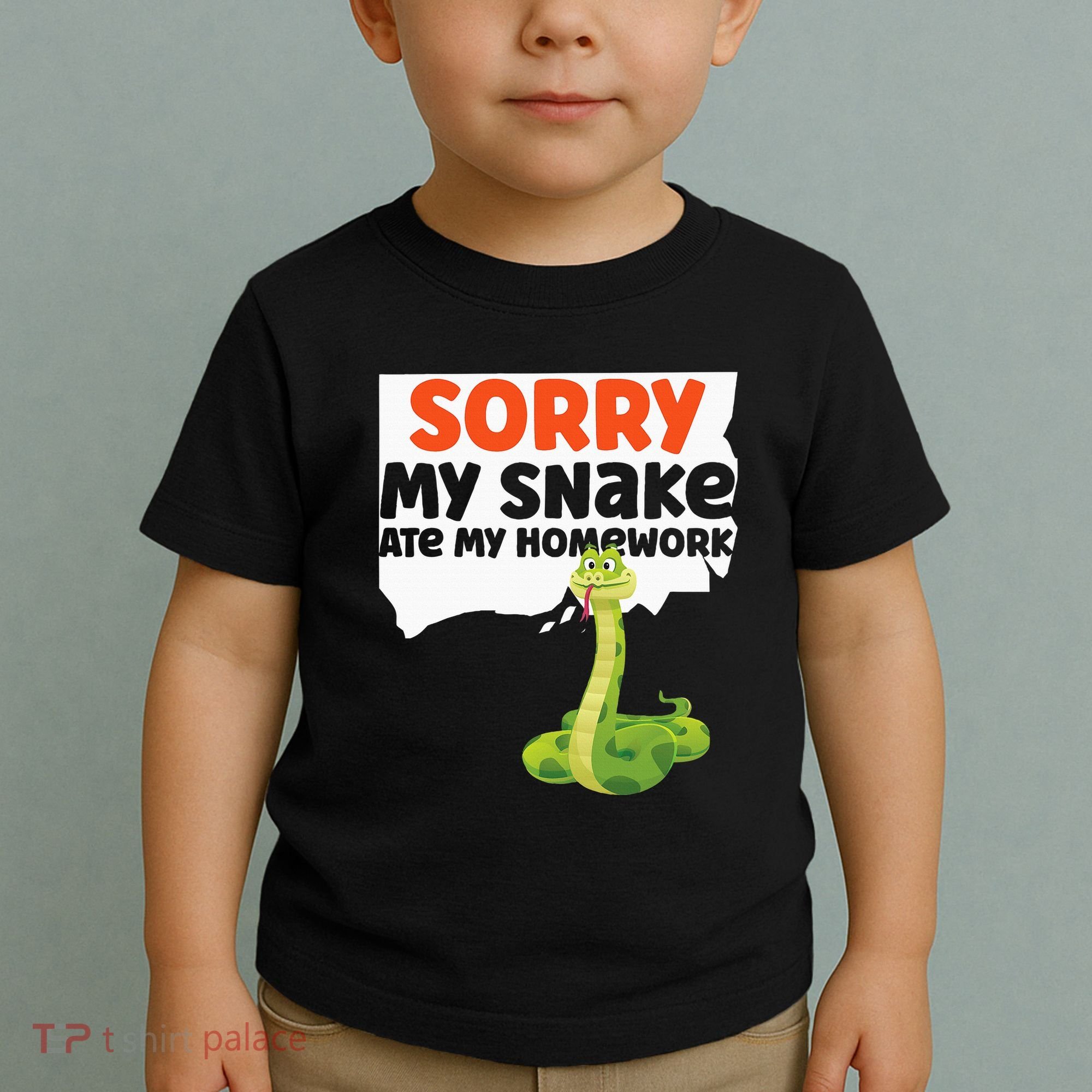 Snake Serpent Sorry My Snake Ate My Homework Toddler T-Shirt