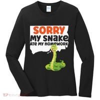 Snake Serpent Sorry My Snake Ate My Homework Women's Long Sleeve Shirt thumb 0