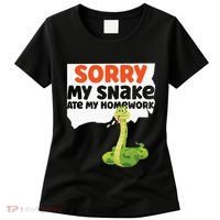 Snake Serpent Sorry My Snake Ate My Homework Women's T-Shirt thumb 0