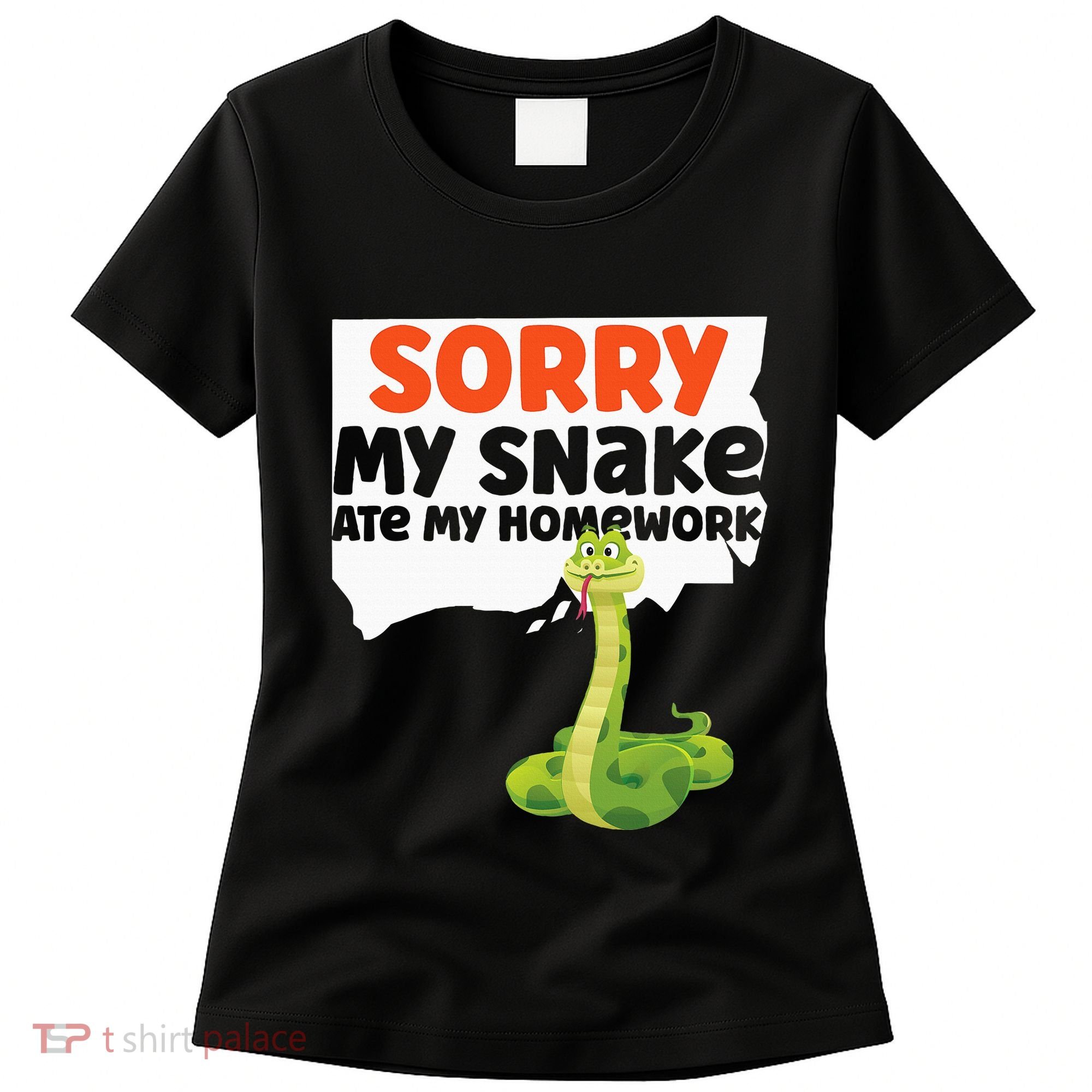 Snake Serpent Sorry My Snake Ate My Homework Women's T-Shirt