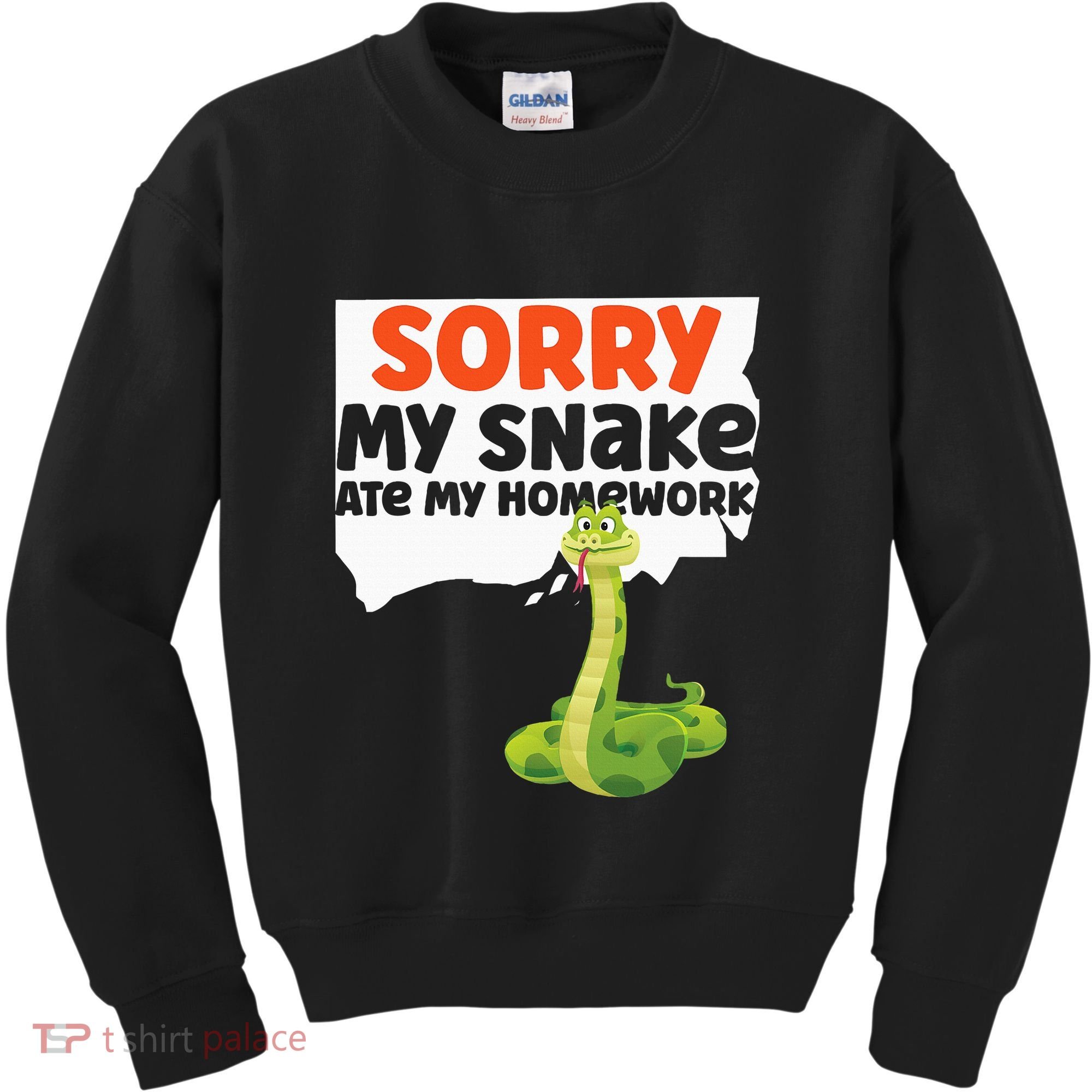 Snake Serpent Sorry My Snake Ate My Homework Kids Sweatshirt