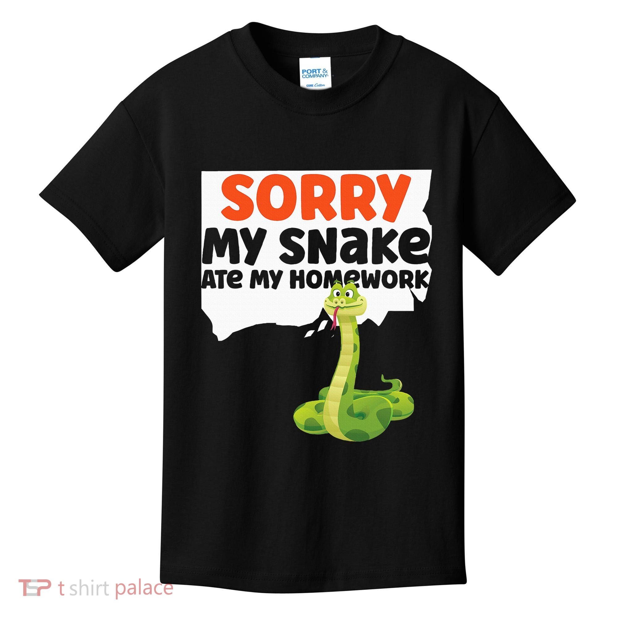Snake Serpent Sorry My Snake Ate My Homework Kids T-Shirt