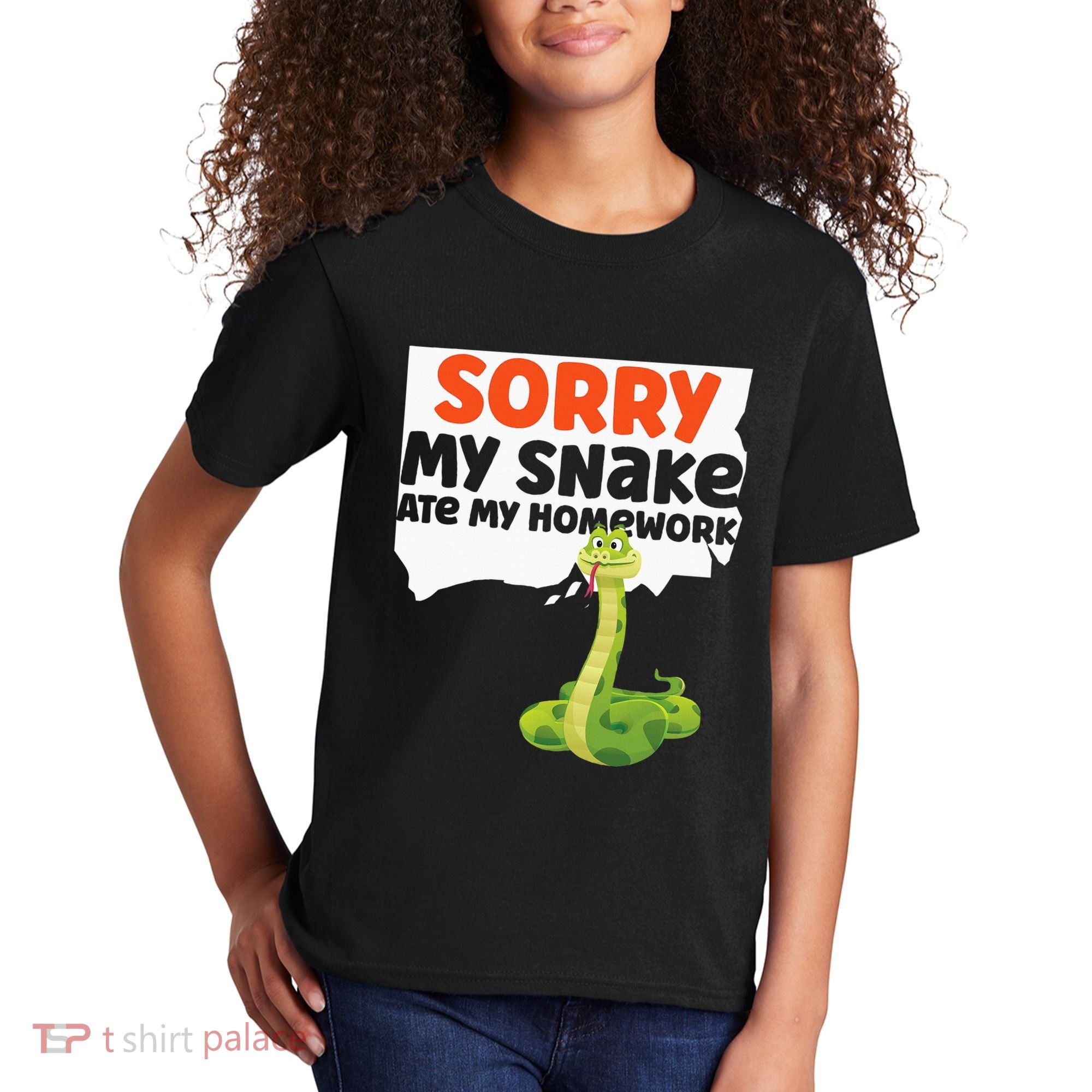 Snake Serpent Sorry My Snake Ate My Homework Kids T-Shirt