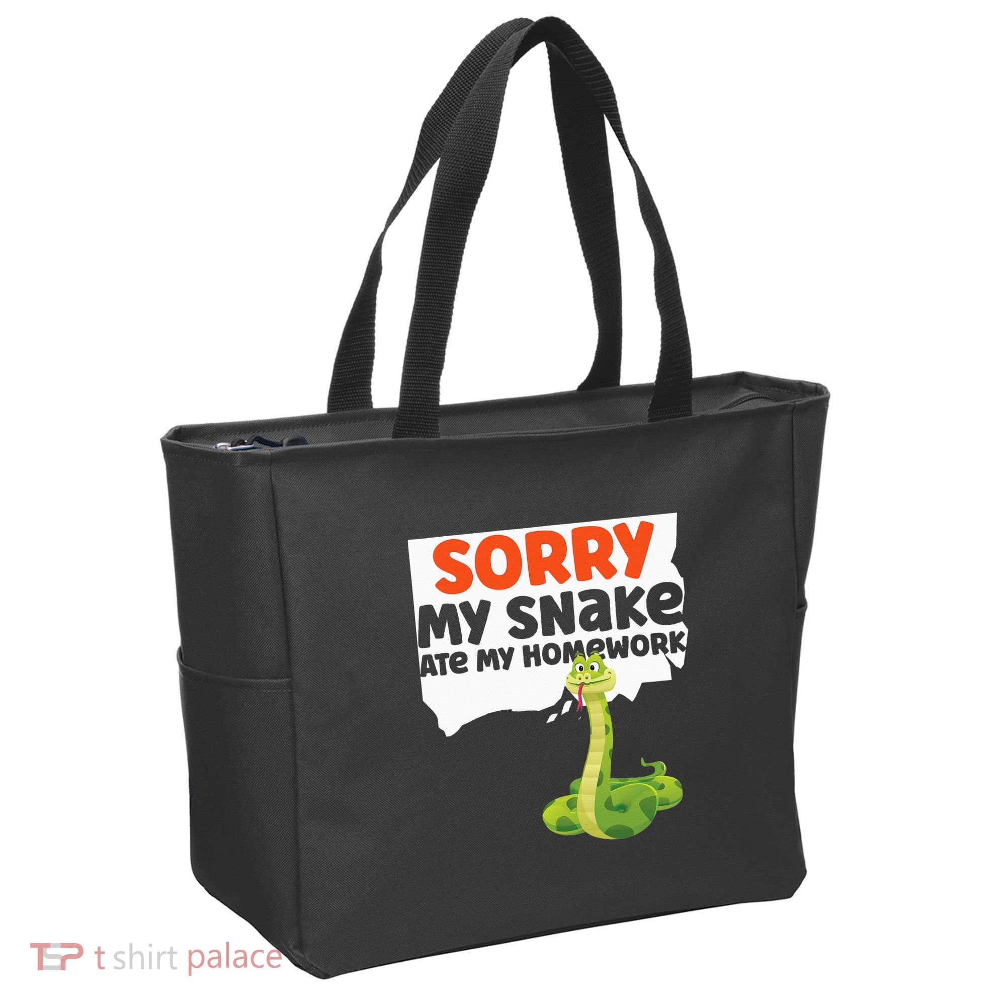 Snake Serpent Sorry My Snake Ate My Homework Tote Bag