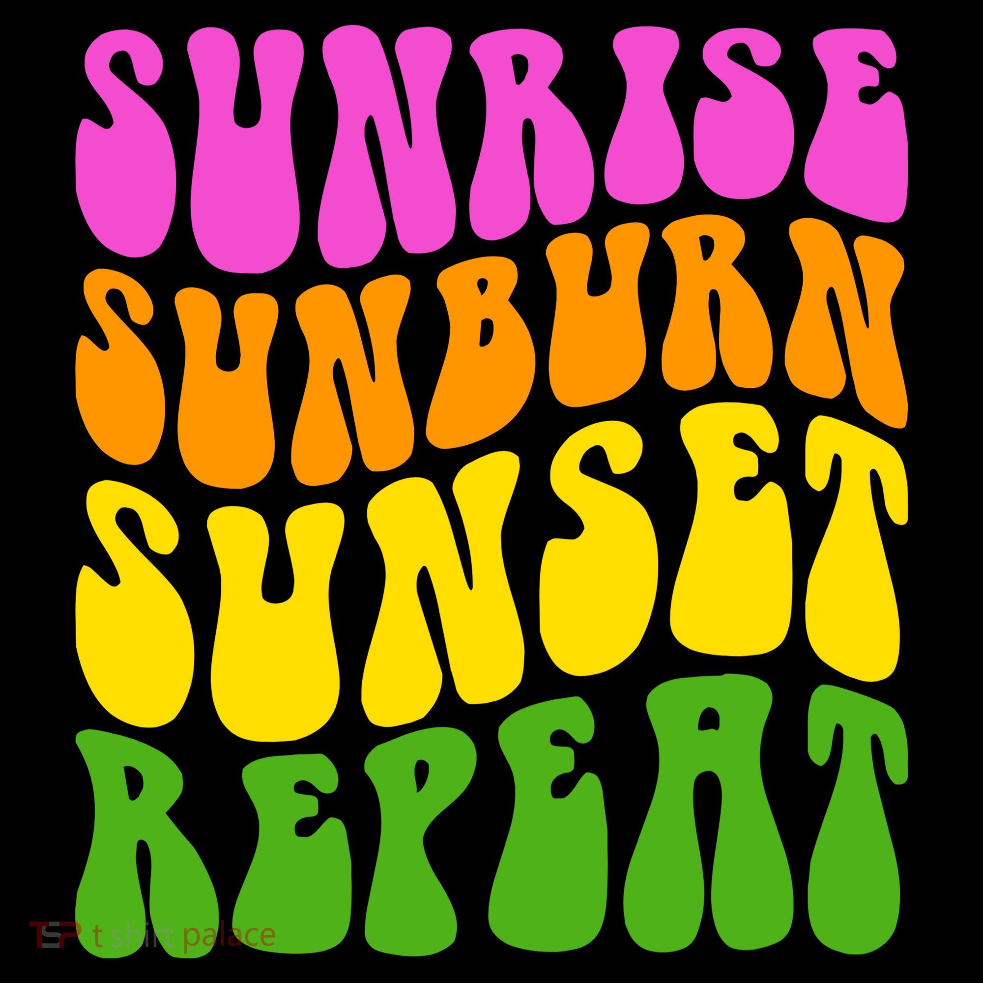 Sunrise Sunburn Sunset Repeat Retro Summer Coffee Mug