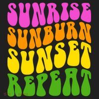 Sunrise Sunburn Sunset Repeat Retro Summer Tumbler thumb 3