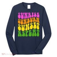 Sunrise Sunburn Sunset Repeat Retro Summer Long Sleeve Shirt thumb 0