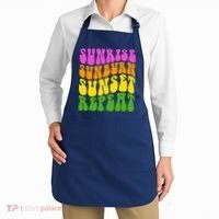 Sunrise Sunburn Sunset Repeat Retro Summer Apron thumb 2