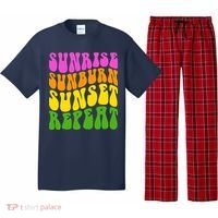 Sunrise Sunburn Sunset Repeat Retro Summer Pajama Set thumb 0