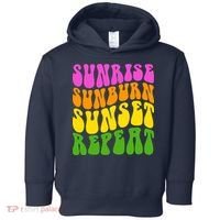 Sunrise Sunburn Sunset Repeat Retro Summer Toddler Hoodie thumb 0