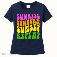 Sunrise Sunburn Sunset Repeat Retro Summer Women's T-Shirt thumb 0