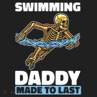 Swimming Skeleton Swim Pool Swimmer Fathers Day Dad Gift Women's Sweatshirt thumb 2