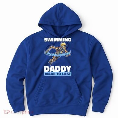 Swimming Skeleton Swim Pool Swimmer Fathers Day Dad Gift Hoodie