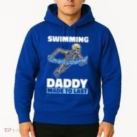Swimming Skeleton Swim Pool Swimmer Fathers Day Dad Gift Hoodie thumb 2
