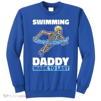 Swimming Skeleton Swim Pool Swimmer Fathers Day Dad Gift Sweatshirt