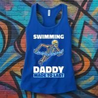 Swimming Skeleton Swim Pool Swimmer Fathers Day Dad Gift Women's Tank Top thumb 3