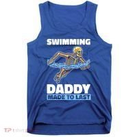 Swimming Skeleton Swim Pool Swimmer Fathers Day Dad Gift Tank Top thumb 0