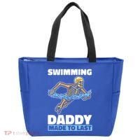 Swimming Skeleton Swim Pool Swimmer Fathers Day Dad Gift Tote Bag thumb 0