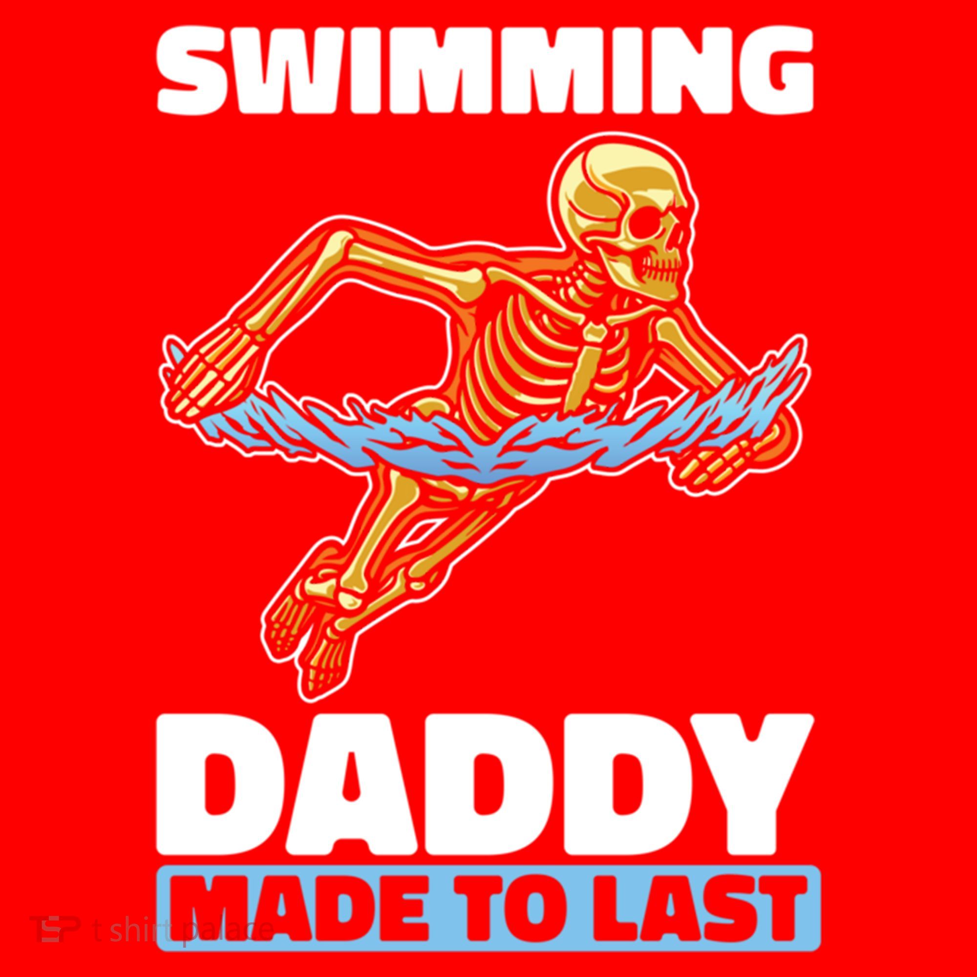 Swimming Skeleton Swim Pool Swimmer Fathers Day Dad Gift Santa Hat