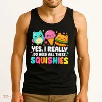 Squishy Squishies Squish Squad Cute Funny Tank Top thumb 3