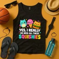 Squishy Squishies Squish Squad Cute Funny Tank Top thumb 4