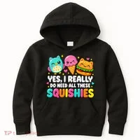 Squishy Squishies Squish Squad Cute Funny Kids Hoodie thumb 0