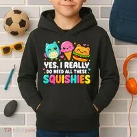 Squishy Squishies Squish Squad Cute Funny Kids Hoodie thumb 2