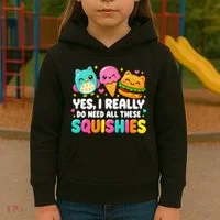 Squishy Squishies Squish Squad Cute Funny Kids Hoodie thumb 3