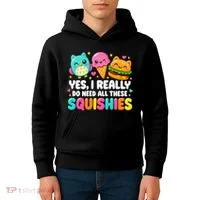 Squishy Squishies Squish Squad Cute Funny Kids Hoodie thumb 4