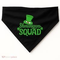 Shenanigans Squad St Patricks Day Gnomes Green Proud Irish USA-Made Doggie Bandana thumb 0