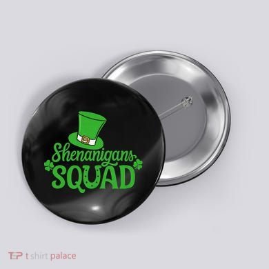 Shenanigans Squad St Patricks Day Gnomes Green Proud Irish Button