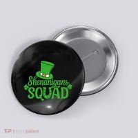 Shenanigans Squad St Patricks Day Gnomes Green Proud Irish Button thumb 0