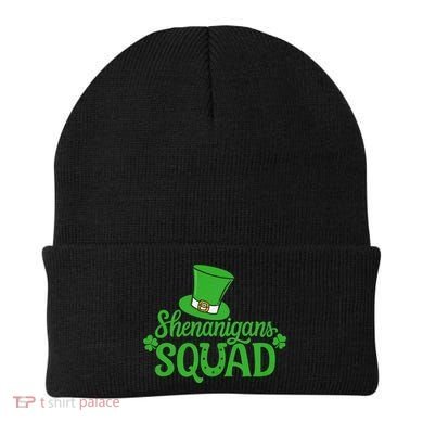 Shenanigans Squad St Patricks Day Gnomes Green Proud Irish Beanie