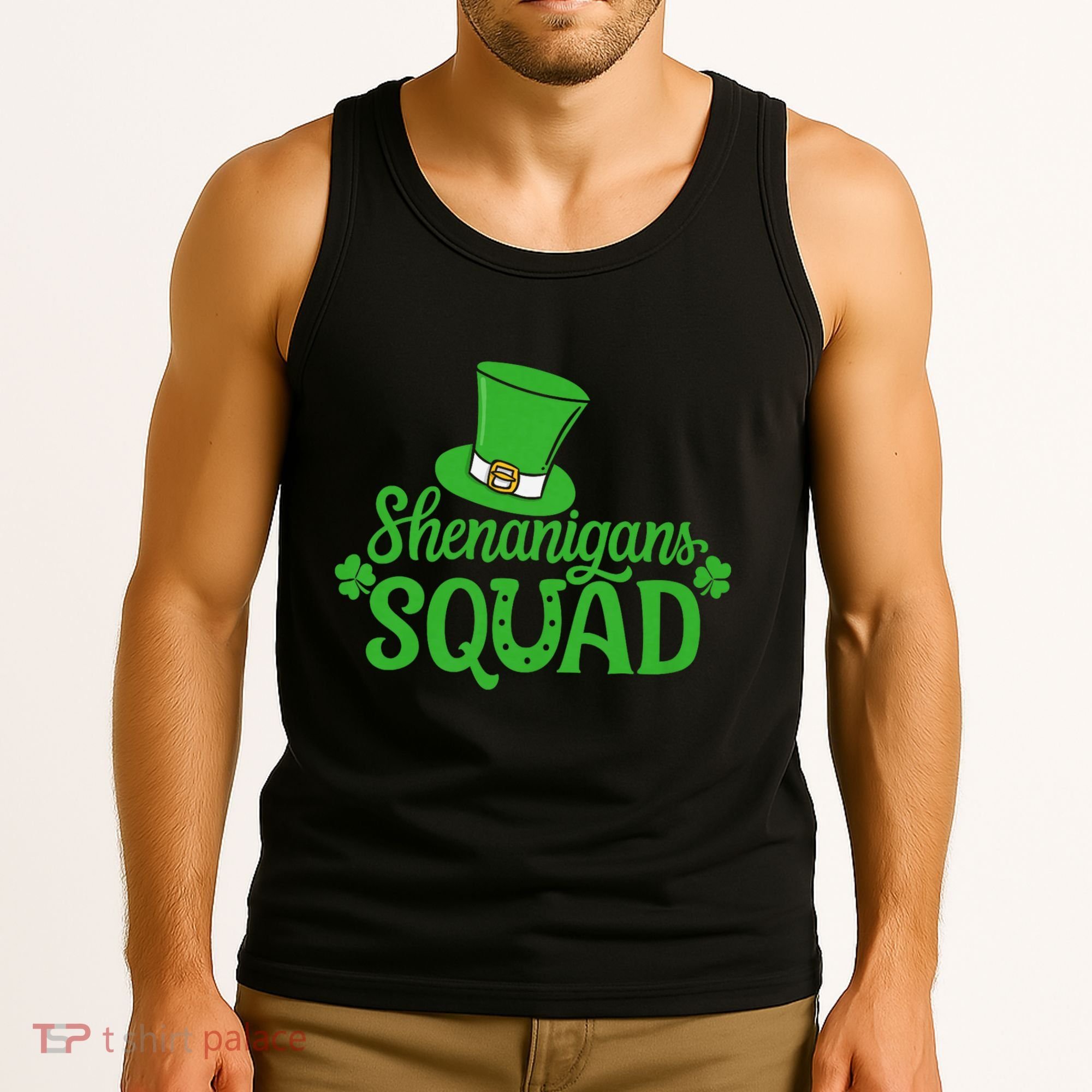 Shenanigans Squad St Patricks Day Gnomes Green Proud Irish Tank Top