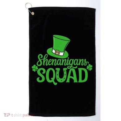 Shenanigans Squad St Patricks Day Gnomes Green Proud Irish Golf Towel