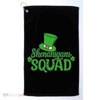 Shenanigans Squad St Patricks Day Gnomes Green Proud Irish Golf Towel thumb 0