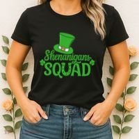 Shenanigans Squad St Patricks Day Gnomes Green Proud Irish Women's T-Shirt thumb 2