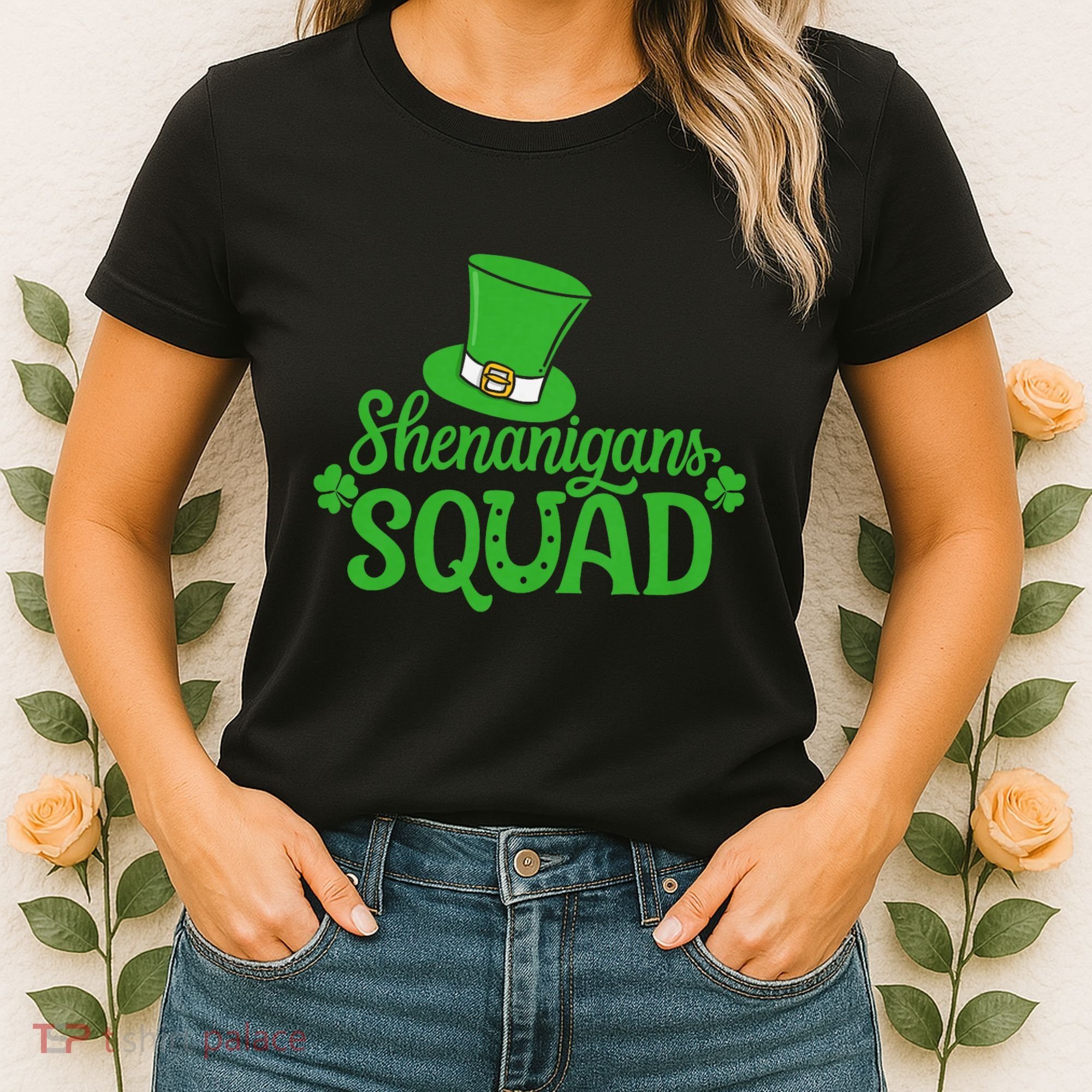 Shenanigans Squad St Patricks Day Gnomes Green Proud Irish Women's T-Shirt