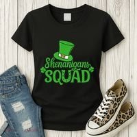 Shenanigans Squad St Patricks Day Gnomes Green Proud Irish Women's T-Shirt thumb 3